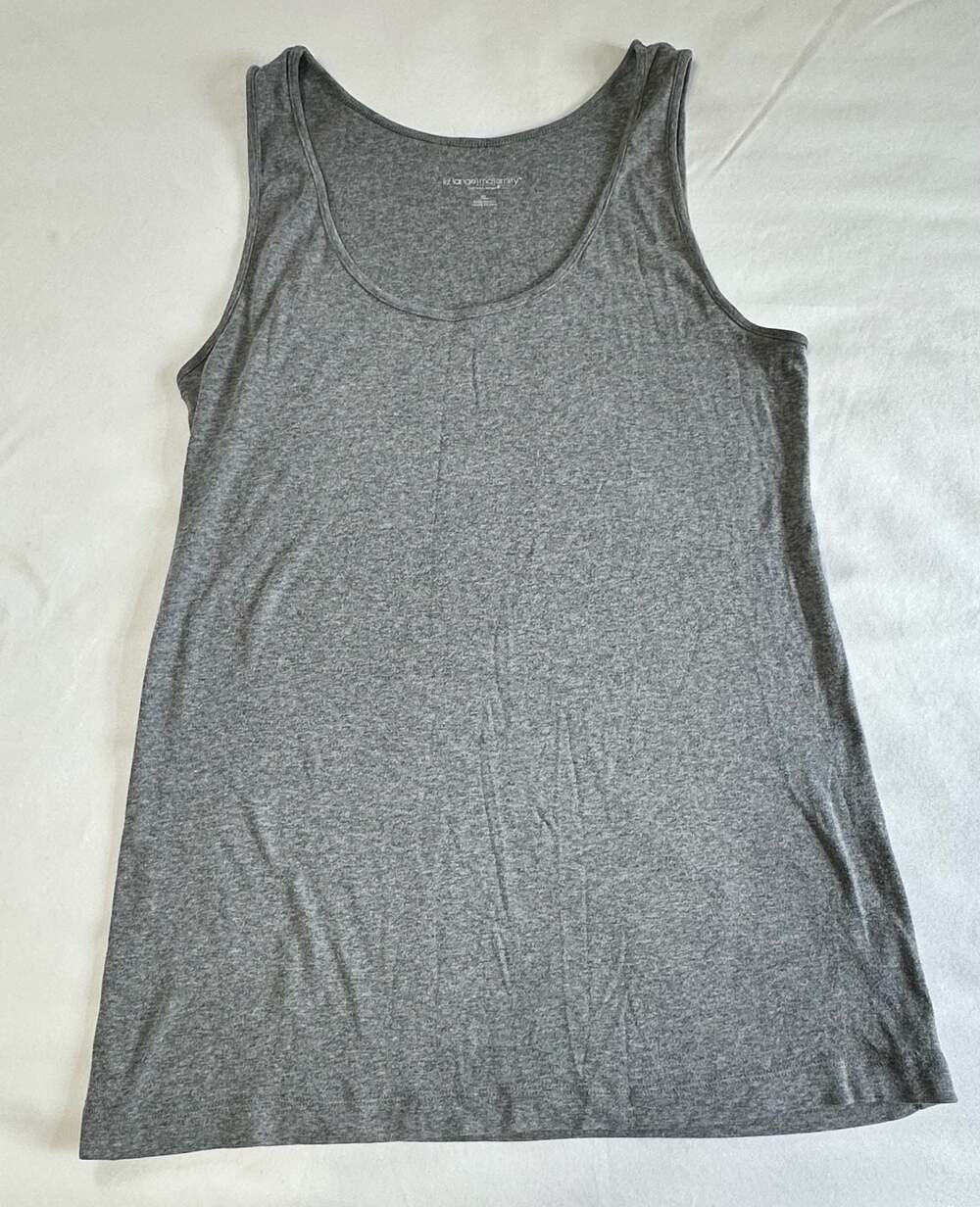 Liz Lange Maternity Gray Scoop Neck Tank Top Size XL